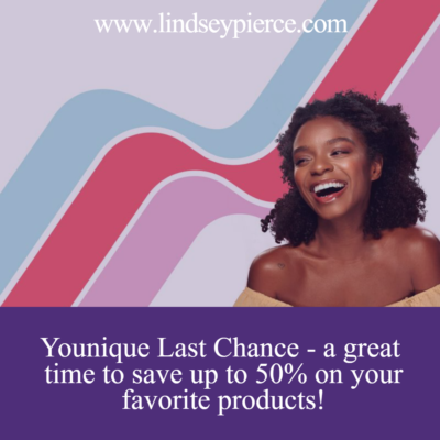 Younique Last Chance – a great time to save 50% on your favorite products!