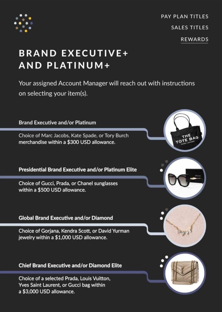 Rewards for Brand Executive and Platinum status