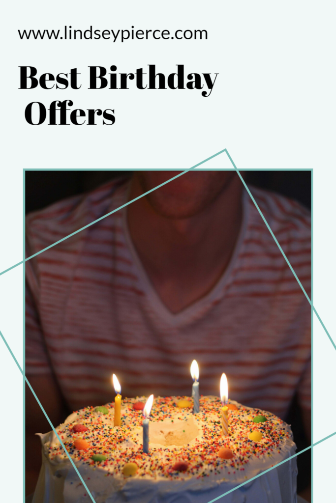 pinterest image for birthday offers and clubs - cake and candles